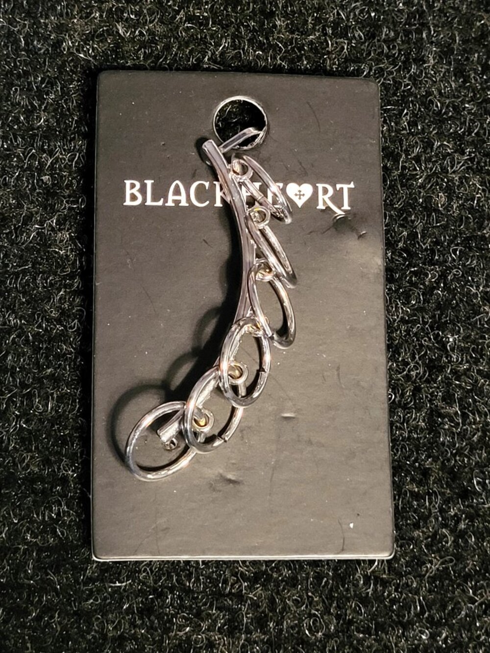 ⚡ 3/$20⚡*NEW* BLACKHEART Silver Pierced Ear Cuff with Rings Hot Topic